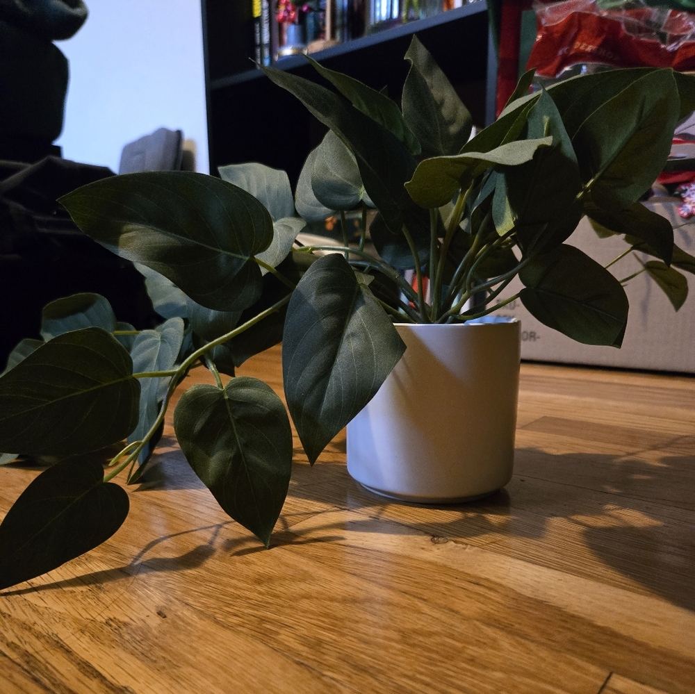 Cascading falling fake plant